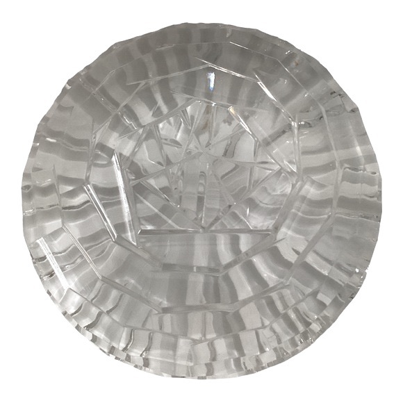 Domed Sculptured And Faceted Clear Lead Crystal Paperweight EUC - Picture 10 of 14